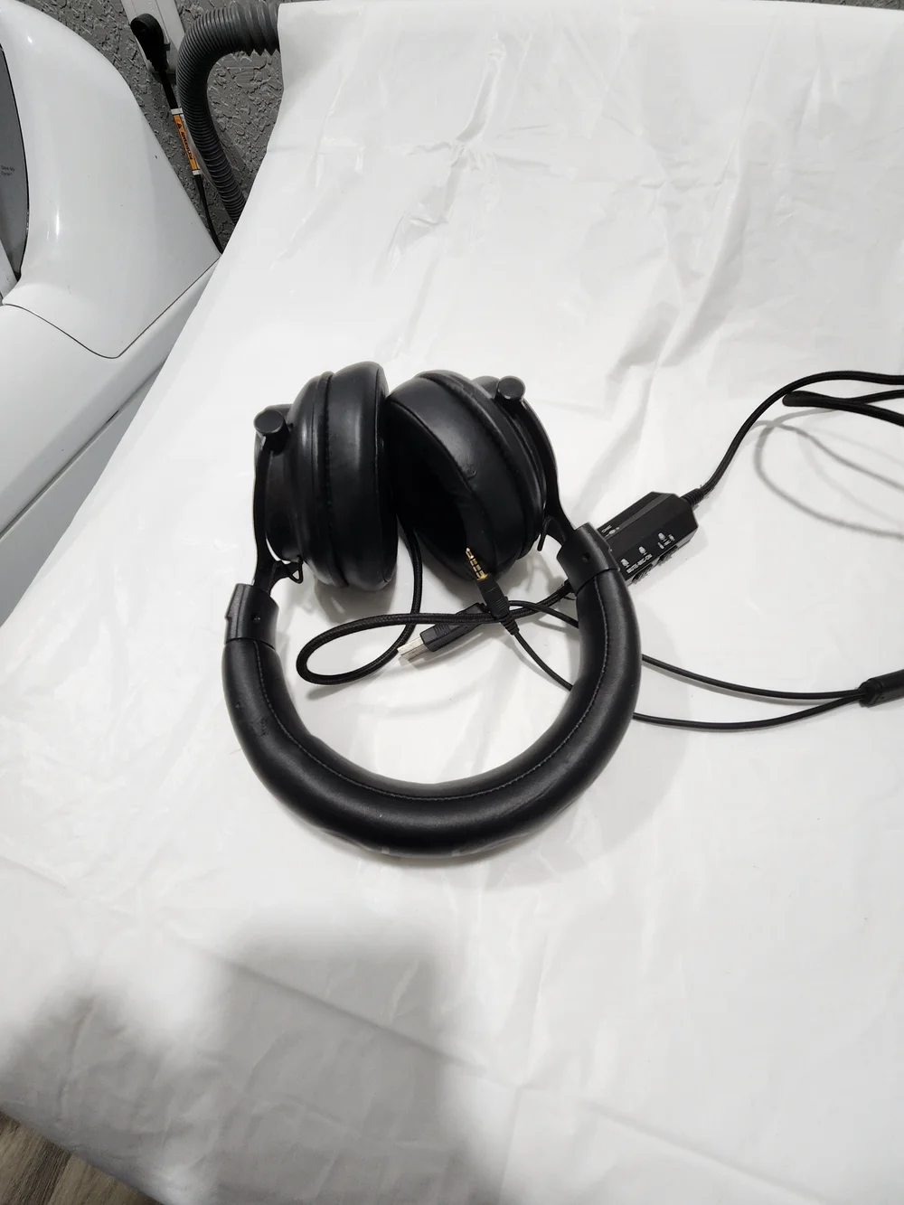 Black Over-Ear Gaming Headset with Inline Controls